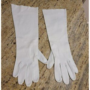 Vintage Marshall Field Light Sea Foam Blue 14" Formal Gloves Stretch Cotton. M/L